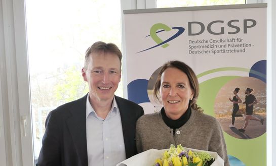 Univ.-Prof. Dr. med. Bernd Wolfarth und Prof. Dr. med. Dr. Christine Joisten. 
