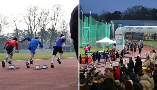 Sprint und Ausdauerlauf im Rahmen des Eignungstests
