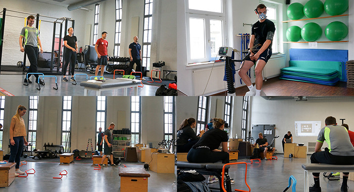 Die neuen Master-Sportphysiotherapie-Studierenden vor Ort