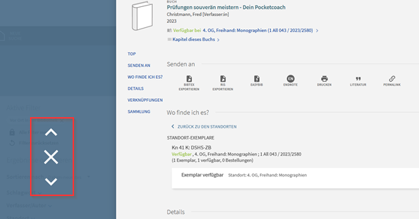 Bildausschnitt Navigation Detailanzeige