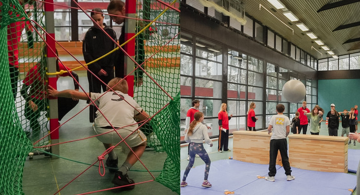 Spielende Kinder beim Sportfest des Instituts für Sportdidaktik und Schulsport