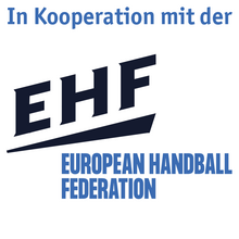 EHF Logo mit Hinweis auf die Kooperation mit der DSHS Köln