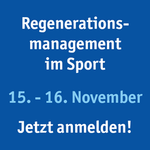 Der nächste Durchgang der Weiterbildung Regenerationsmanagement im Sport findet am 15. und 16. November statt.