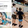 Bildcollage: links die Titelseite der Publikation, rechts eine Gruppe von Schulerinnen und Schülern in einer Sporthalle