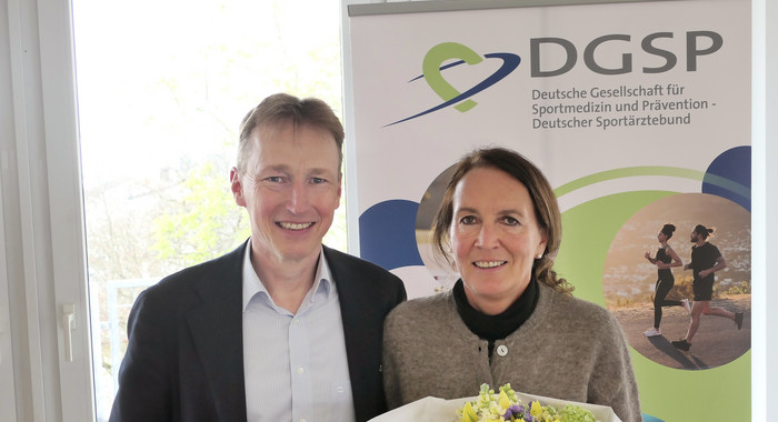 Univ.-Prof. Dr. med. Bernd Wolfarth und Prof. Dr. med. Dr. Christine Joisten. 