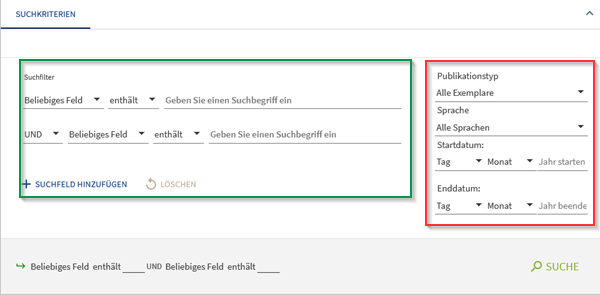 Bildausschnitt Erweiterte Suche