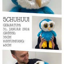 Zur Schuhuu-Geburt eine Anzeige