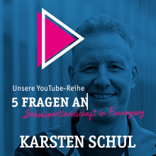 Teaserbild "5 Fragen an" Karsten Schul, Forschungsschwerpunkt Inklusion, 3x3, Entscheidungsverhalten im Basketball, ehemaliger Basketball-Bundesliga-Spieler, Basketballtrainer und Referent