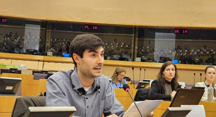 Lorenz Fiege im EU Parlament