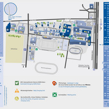 Parkmöglichkeiten befinden sich entlang der Straße "Am Sportpark Müngersdorf" und an den Jahnwiesen (Junkersdorfer Str.)