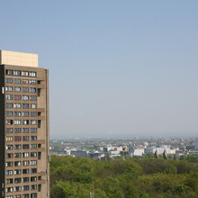 Außenansicht des Wohnturms