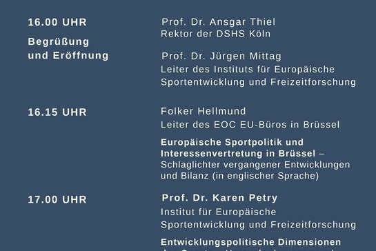 Programm Veranstaltung Antrittsvorlesung