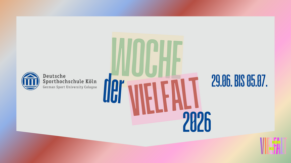 Schaubild mit Schriftzug "Woche der Vielfalt 2026 29.06 bis 05.07"
