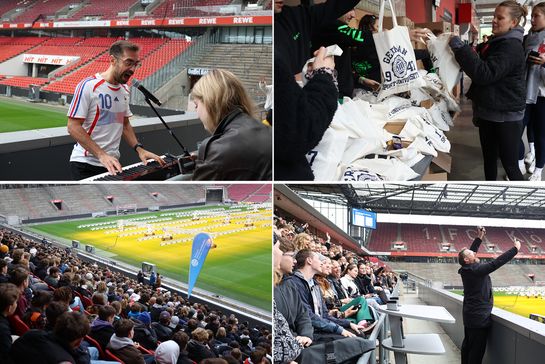 Personen im Stadion, Moderator