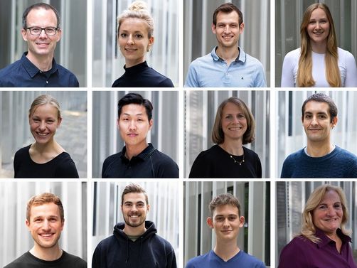 es sind 8 verschiedene Portraitbilder von Mitarbeitenden aus dem Institut zu sehen.
