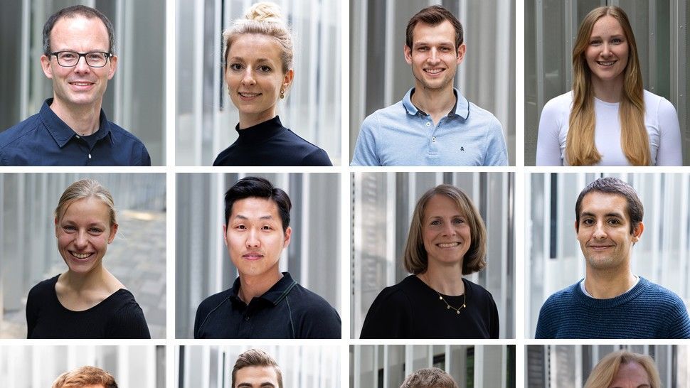 es sind 8 verschiedene Portraitbilder von Mitarbeitenden aus dem Institut zu sehen.
