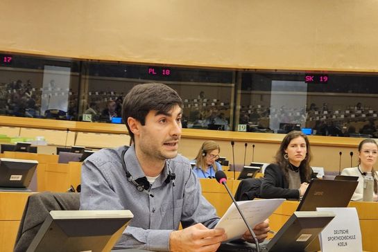 Lorenz Fiege im EU Parlament