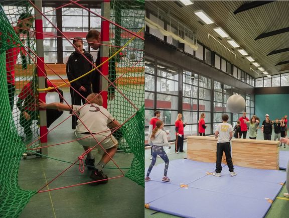 Spielende Kinder beim Sportfest des Instituts für Sportdidaktik und Schulsport
