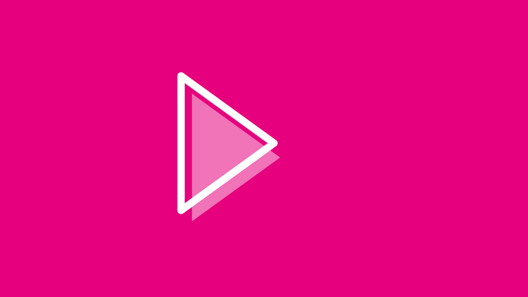 ideo-Symbol mit weißem Dreieck auf pinker Fläche
