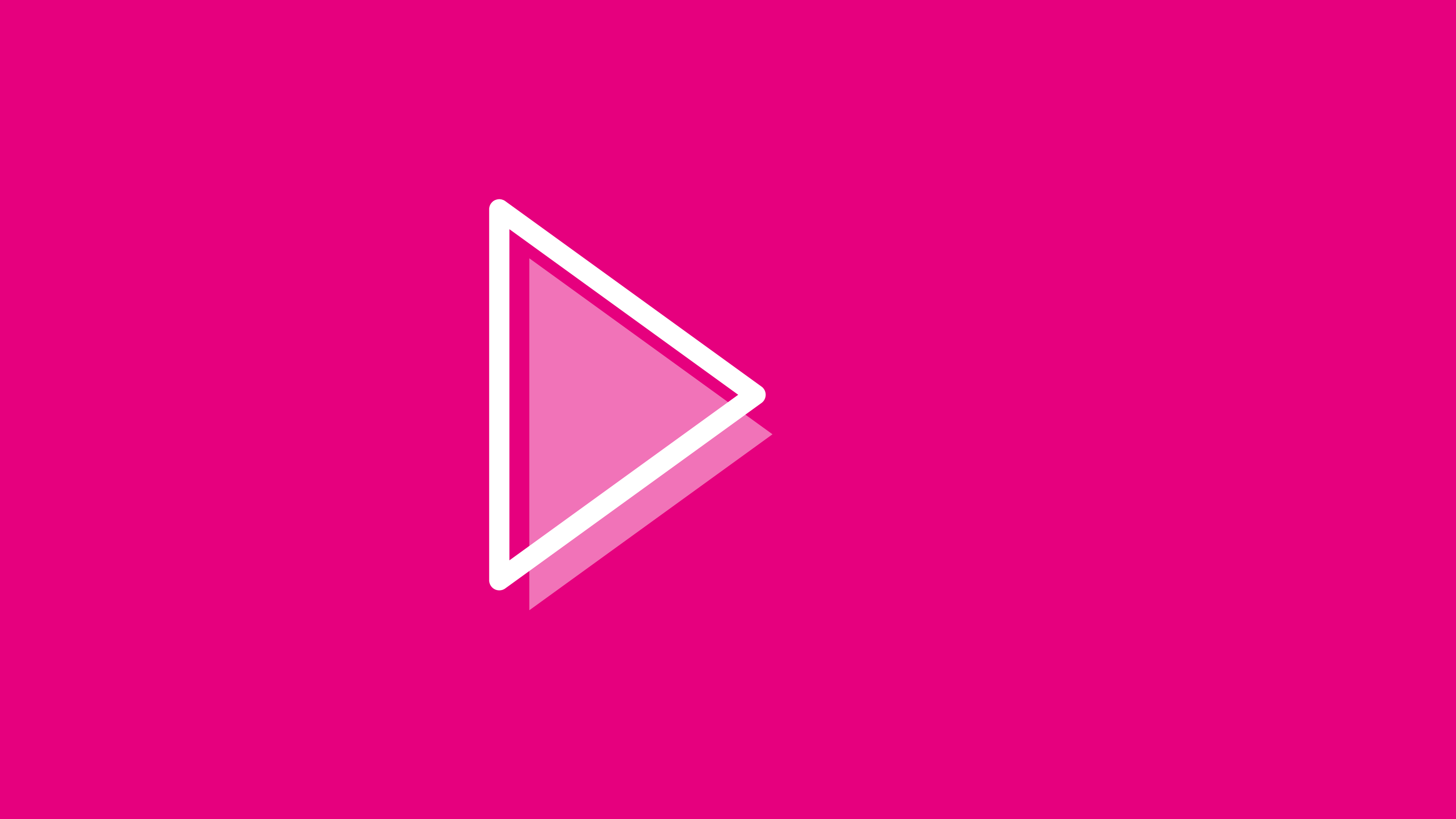 ideo-Symbol mit weißem Dreieck auf pinker Fläche
